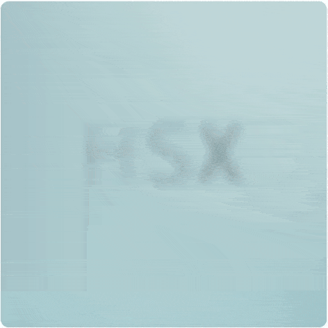 Animated image of molecules, showcasing HSX technology